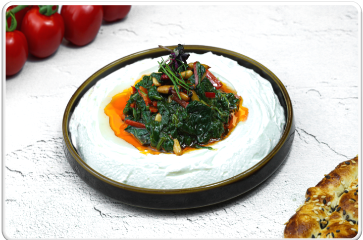 spinach with yogurt